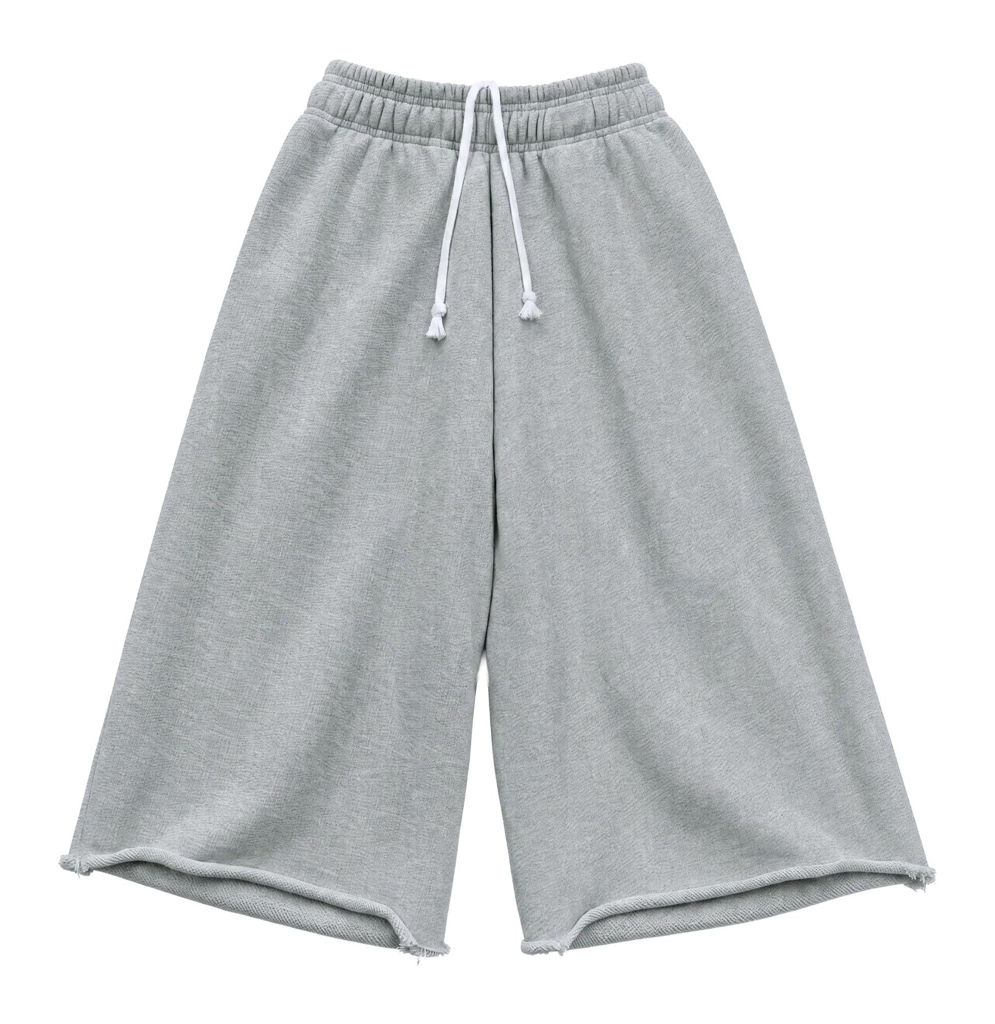 Heather Grey Terry 3/4 Shorts