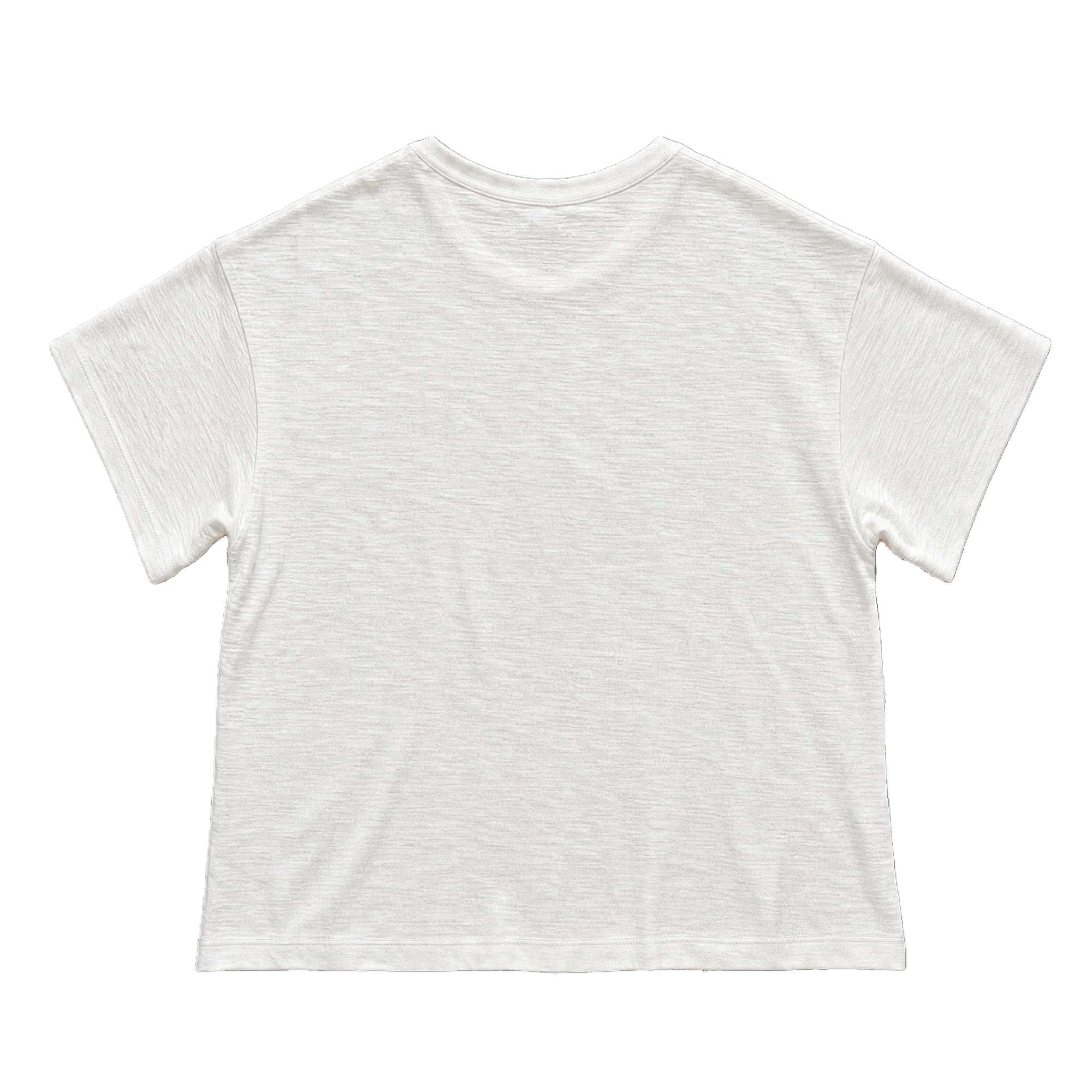Slub Cotton White Tee Print — back