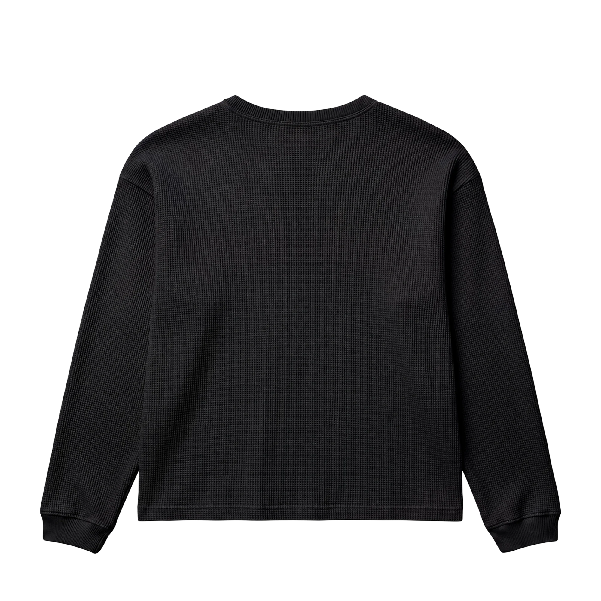 Black Thermal Long Sleeve Print — back