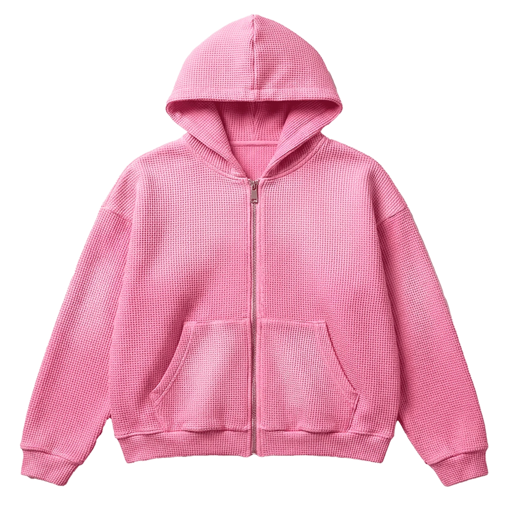 Cloud Pink Thermal Hoodie Print — print on demand blank
