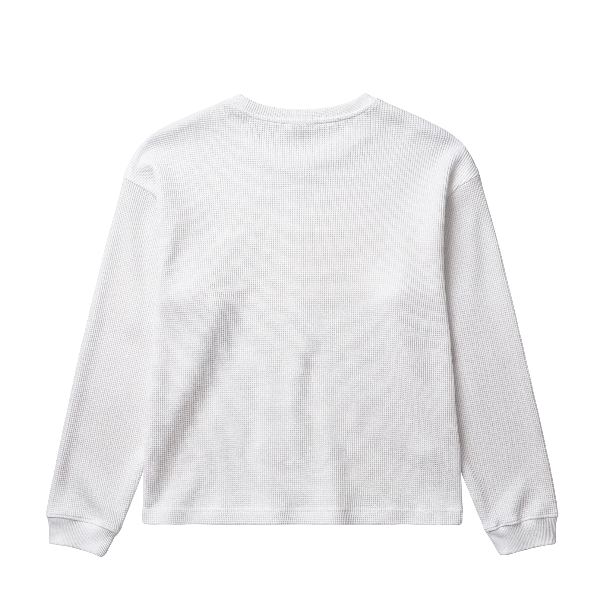 White Thermal Long Sleeve Print — back